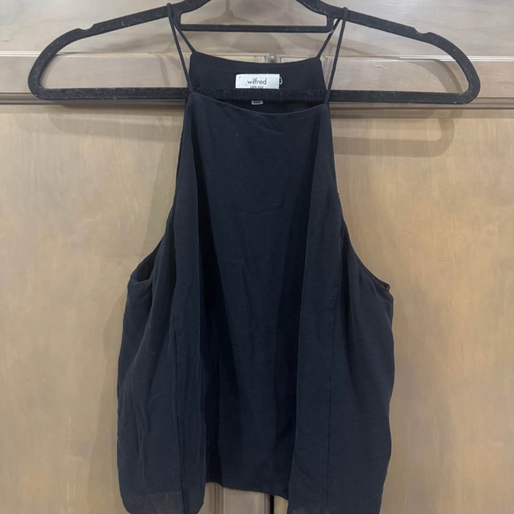 Wilfred Black Silk Halter Camisole - Picture 2 of 4